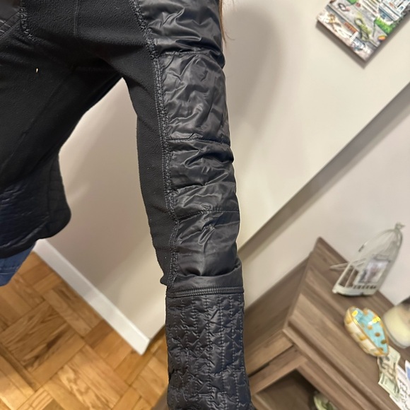 Small Lulu Lemon mixed media jacket with detachable hood - black - Picture 4 of 8